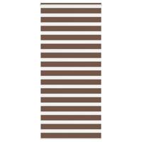 VidaXL Zebra rolgordijn 115x230 cm stofbreedte 110,9cm polyester bruin