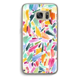 Watercolor Brushstrokes: Samsung Galaxy S7 Transparant Hoesje