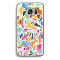 Watercolor Brushstrokes: Samsung Galaxy S7 Transparant Hoesje - thumbnail