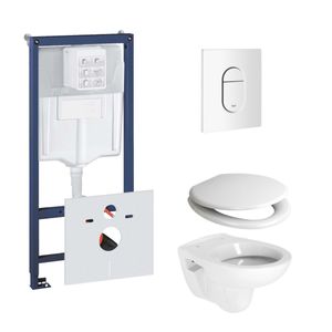 Grohe Rapid toiletset met Plieger Compact toilet en softclose zitting