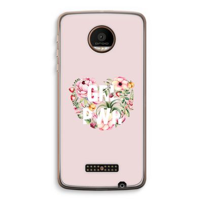 GRL PWR Flower: Motorola Moto Z Force Transparant Hoesje