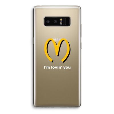 I'm lovin' you: Samsung Galaxy Note 8 Transparant Hoesje