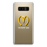 I'm lovin' you: Samsung Galaxy Note 8 Transparant Hoesje
