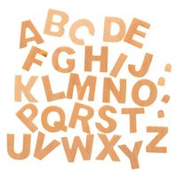 26x Houten alfabet letters 2,5 cm hobby/knutselmateriaal - thumbnail