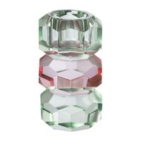 Dinerkaarshouder kristal 3-laags - groen/roze - 4x4x7 cm - thumbnail