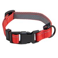 Hondenhalsband rood grijs Stripe XL