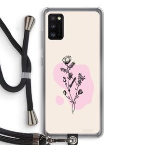 Roses are red: Samsung Galaxy A41 Transparant Hoesje met koord
