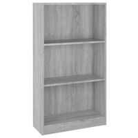 The Living Store Boekenkast s - Decoratieve opbergoplossing - 60x24x109 cm - Grijs Sonoma Eiken - Bewerkt hout - thumbnail