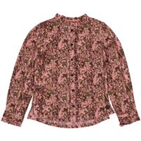 LEVV Meisjes blouse - Ami - AOP zalmroze stippen - thumbnail