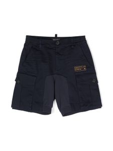 DSQUARED2 KIDS short cargo à logo imprimé - Bleu