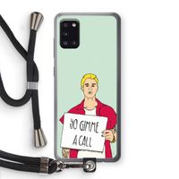 Gimme a call: Samsung Galaxy A31 Transparant Hoesje met koord