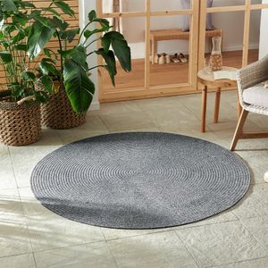 Rond Buitenkleed Trenzado Licht - Grijs Bohemian Vloerkleed - 123vloerkleed.nl is de online webshop voor vloerkleden en woonaccessoires.