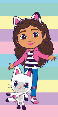 Gabby&apos;s Dollhouse strandlaken Colors 70 x 140 cm Katoen