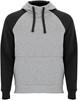 Roly RY1058 Badet Hooded Sweatshirt - Heather Grey 58/Black 02 - XS