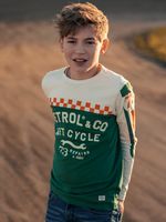 Petrol Industries Jongens AFT Cycle T-Shirt Lange mouwen Dark Green - 116 - thumbnail