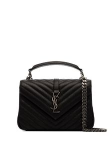 Saint Laurent sac porté épaule College médium - Noir