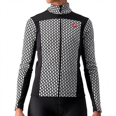 Castelli Sfida 2 fietsshirt lange mouw zwart/wit dames