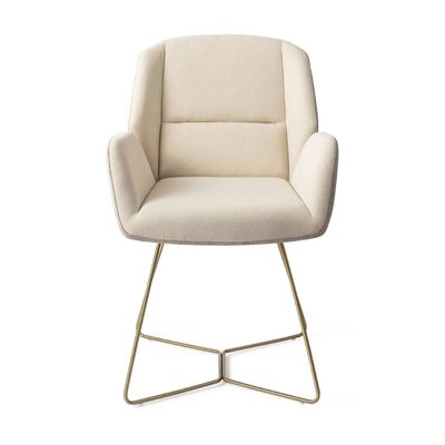 Jesper Home Myoko eetkamerstoel Sandy Hill beehive gold