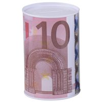 Geld spaarpot 10 euro biljet 8 x 11 cm   -