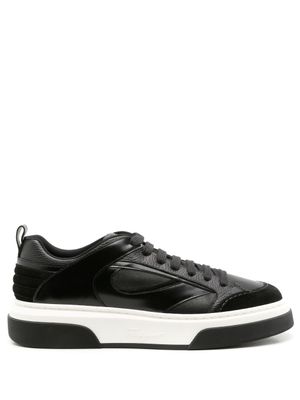 Ferragamo baskets à lacets - Noir