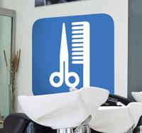 Kapper schaar kam sticker
