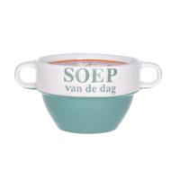 Soepkommen - Soep van de dag - keramiek - D12 x H8 cm - groen - Stapelbaar