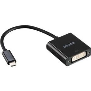 Akasa AK-CBCA09-15BK USB DVI-D Zwart kabeladapter/verloopstukje