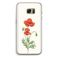 Red poppy: Samsung Galaxy S7 Edge Transparant Hoesje - thumbnail