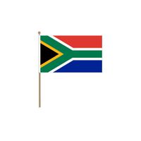 Zuid Afrika handvlaggetje/zwaaivlaggetje 15 x 22 cm met houten stok