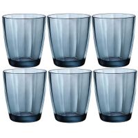 Set van 12x stuks tumbler waterglazen/drinkglazen blauw 300 ml