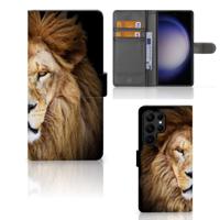 Samsung Galaxy S23 Ultra | Telefoonhoesje | Met pasjeshouder | Leeuw