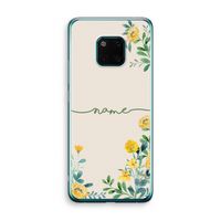 Gele bloemen: Huawei Mate 20 Pro Transparant Hoesje