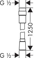 Hansgrohe Isiflex Doucheslang 125cm met volumeregeling chroom 28249000 - thumbnail