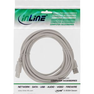 Kabel Inline USB-A 2.0 M-M 2 meter beige