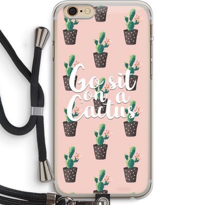 Cactus quote: iPhone 6 PLUS / 6S PLUS Transparant Hoesje met koord