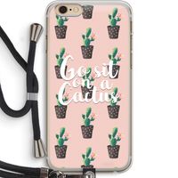 Cactus quote: iPhone 6 PLUS / 6S PLUS Transparant Hoesje met koord