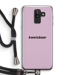 kwetsbaar: Samsung Galaxy J8 (2018) Transparant Hoesje met koord