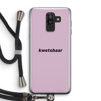 kwetsbaar: Samsung Galaxy J8 (2018) Transparant Hoesje met koord