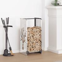 VidaXL Brandhoutrek 40x30x80 cm roestvrij staal