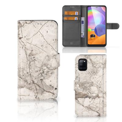 Samsung Galaxy A31 | Bookcase | Marmer Beige