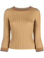 ETRO ribbed-knit wool top - Tons neutres