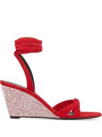 Giuseppe Zanotti sandales à ornements en cristal - Rouge - thumbnail