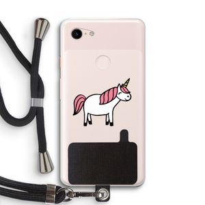 Eenhoorn: Pixel 3 XL Transparant Hoesje met koord