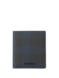 Burberry portefeuille pliant à carreaux - Bleu