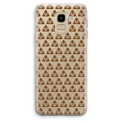 Poop emoji: Samsung Galaxy J6 (2018) Transparant Hoesje
