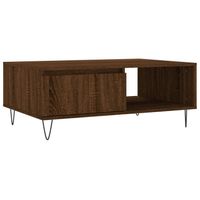 vidaXL Salontafel 90x60x35 cm bewerkt hout bruin eikenkleur - thumbnail