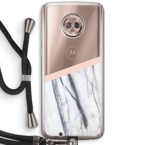 A touch of peach: Motorola Moto G6 Transparant Hoesje met koord