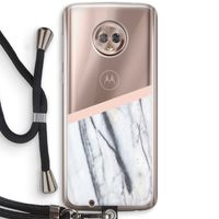 A touch of peach: Motorola Moto G6 Transparant Hoesje met koord