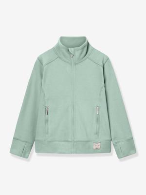 MATBERKAN MINI A TURE fleece jas voor kinderen met ritssluiting mintgroen