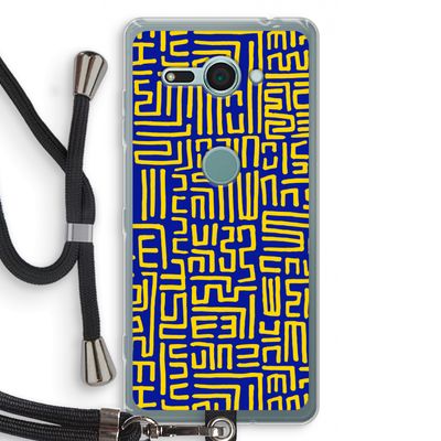 Majorelle Blue Print: Sony Xperia XZ2 Compact Transparant Hoesje met koord